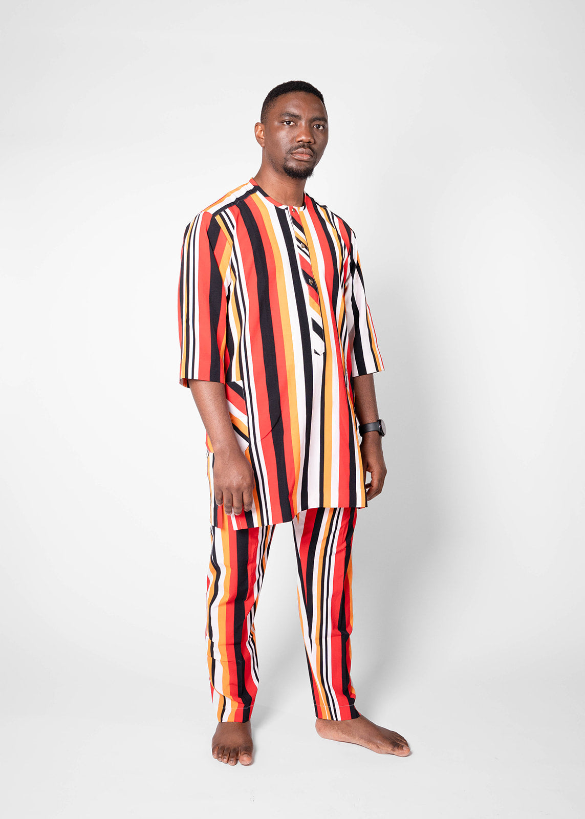 Multi coloured Kaftan with Three Quarter Sleeves