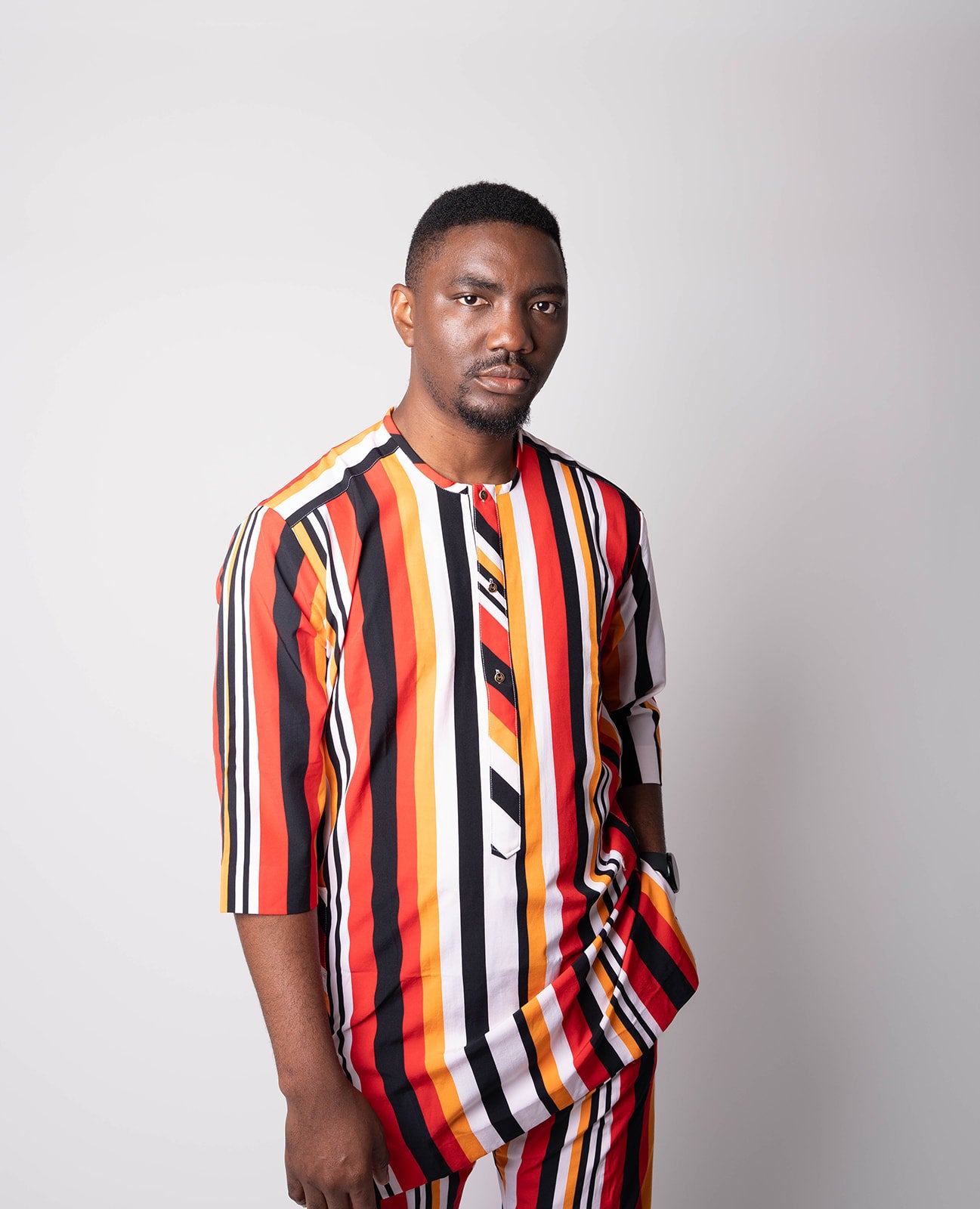 Multi coloured Kaftan with Three Quarter Sleeves